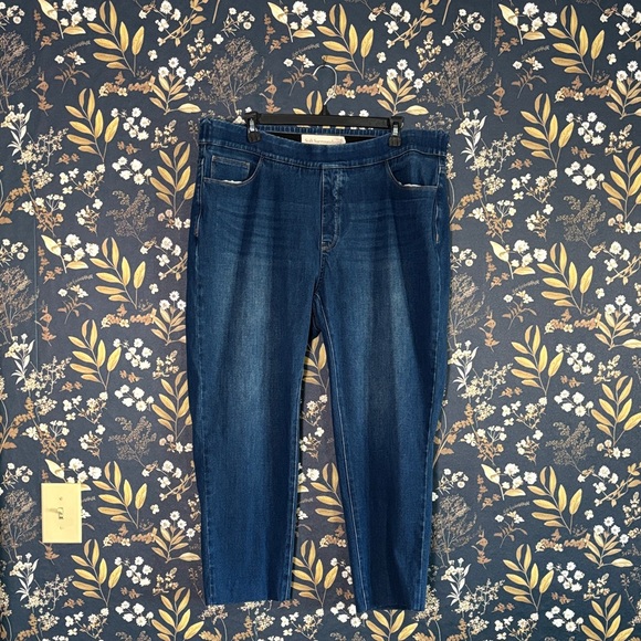 Soft Surroundings Denim - Soft Surroundings Pull On Dark Blue Denim Jeans Size 1X
